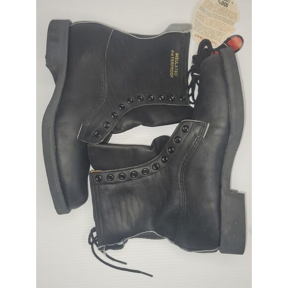 NWT Vintage Weinbrenner Black Insulated Waterproof Boots V487 Mens 10.5 M - Picture 5 of 16